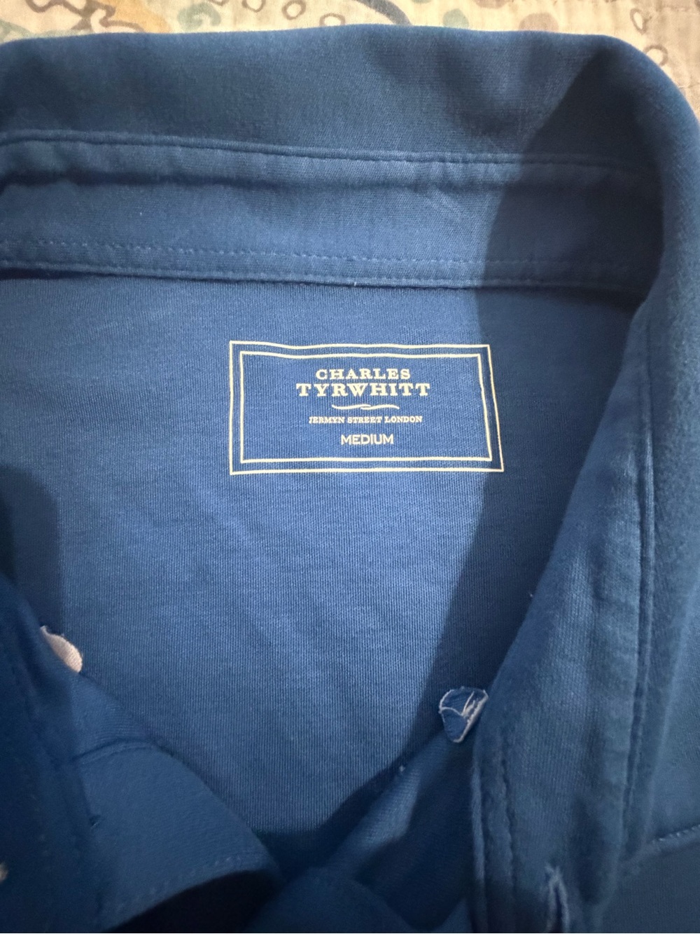 Charles Tyrwhitt Blue Collared Shirt - Medium